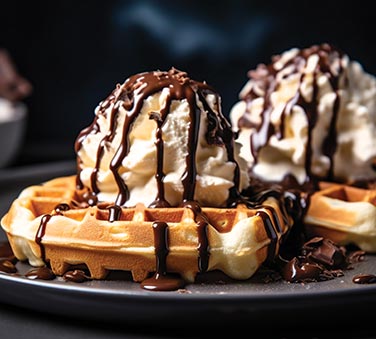 Gaufres Belges avec chocolat