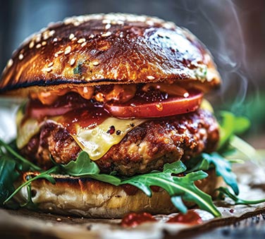 burger viande fromage fait maison